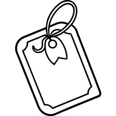 Minimalist Gift Tag Outline Vector