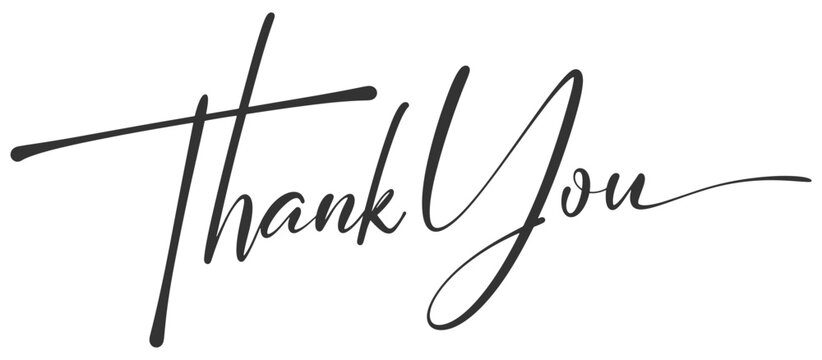 Thank you hand writen calligraphy