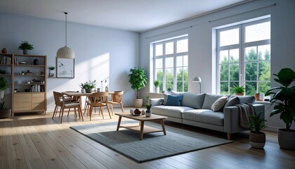 Fototapeta premium Home Room Wide View 086