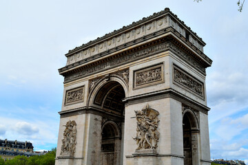 Arc de Triomphe, one of the most iconic monuments in Paris, France