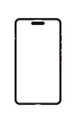Vector Mobile Phone Outline Template for App and UI Design
