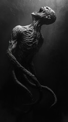 Fototapeta premium Terrible creature in dark setting