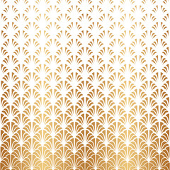Fades pattern. Gold abstract degraded shape isolated on white background. Fading golden geometric halftone border. Gradient fadew contemporary texture. Modern faded design prints. Vector illustration