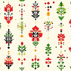 Geometric floral pattern