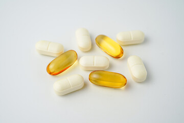 vitamin supplements capsules pill, softgel, fish oil, omega 3, vitamin E
