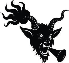 vector illustration of a bull