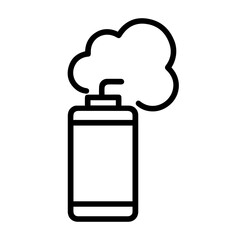 smoke bomb line icon vector on white background 
Vector gun icon on white background