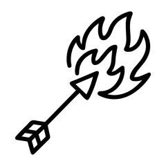fire arrow line icon vector on white background 
Vector gun icon on white background