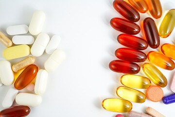 vitamin supplements capsules pill, softgel, fish oil, omega 3, vitamin E
