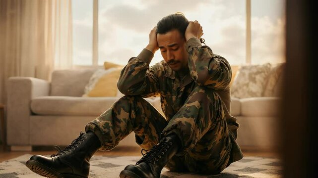 young soldiers lament the cruelty of the world after the war