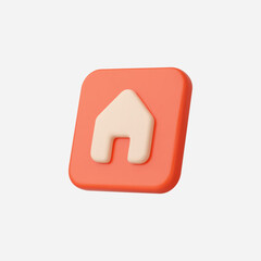 3d Realistic House icon vector illustration