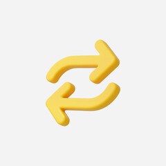 3d Realistic Exchange icon vector Illustration