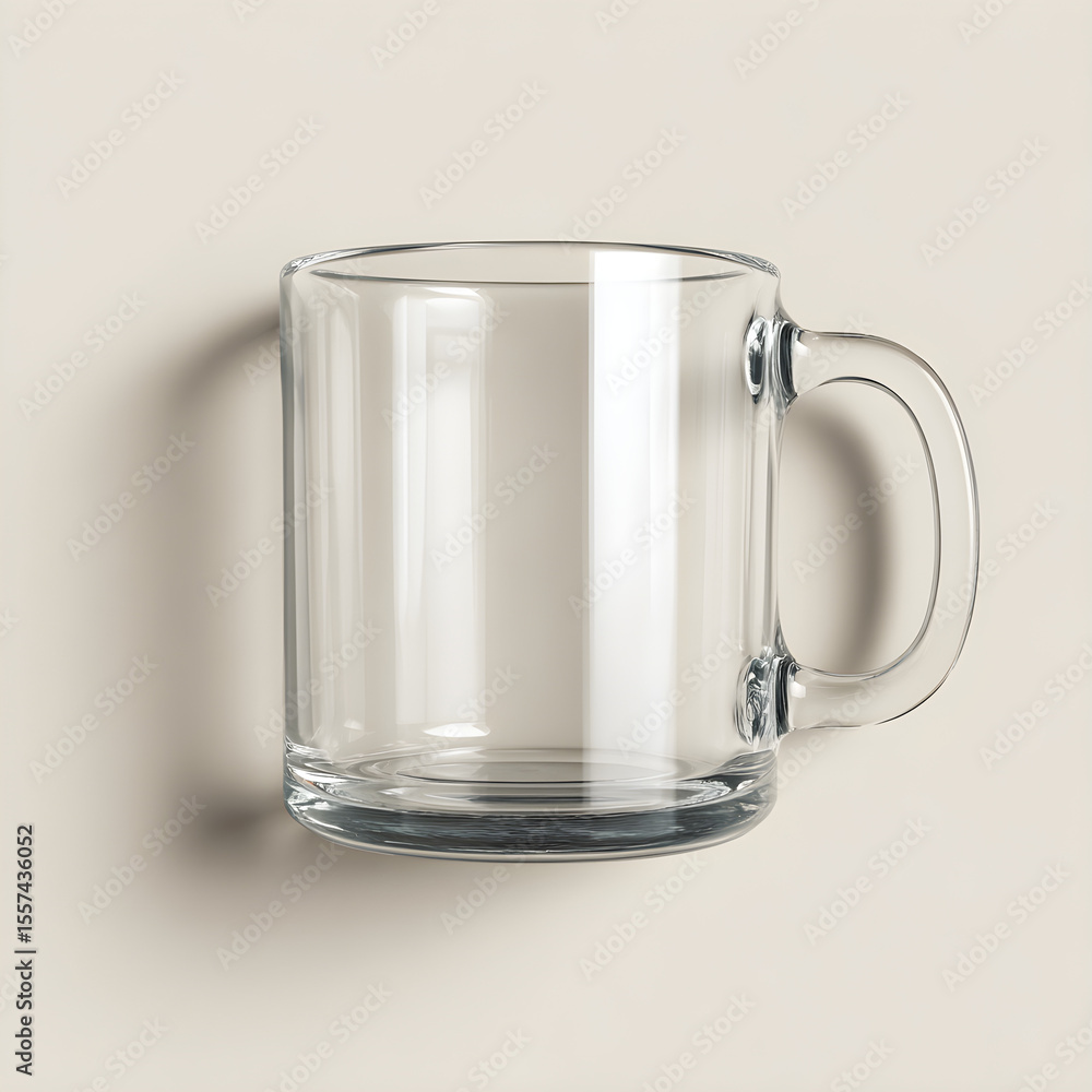 Aufkleber blank mockup of a floating mug with transparent background for easy overlay