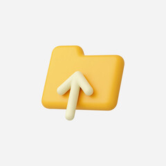 3d Realistic Upload File icon vector Illustration