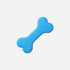 3d Realistic Dog Bone icon vector Illustration