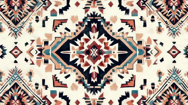Colorful diamond shapes on quilt