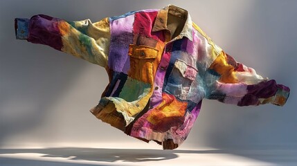 Colorful Patchwork Jacket Unique Fashion Statement for All Seasons