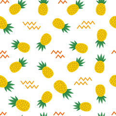 seamless pattern of pineapples