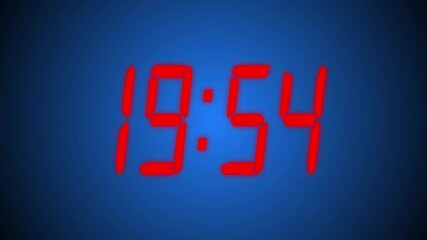 countdown timer from 20 minute to 19 minute on blue background