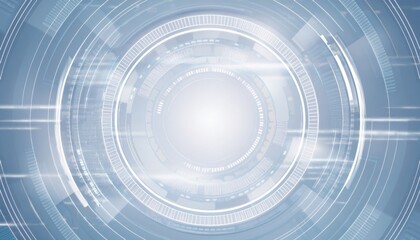 futuristic digital hud interface with concentric circles and glowing blue technology elements for sci fi design or ui concept