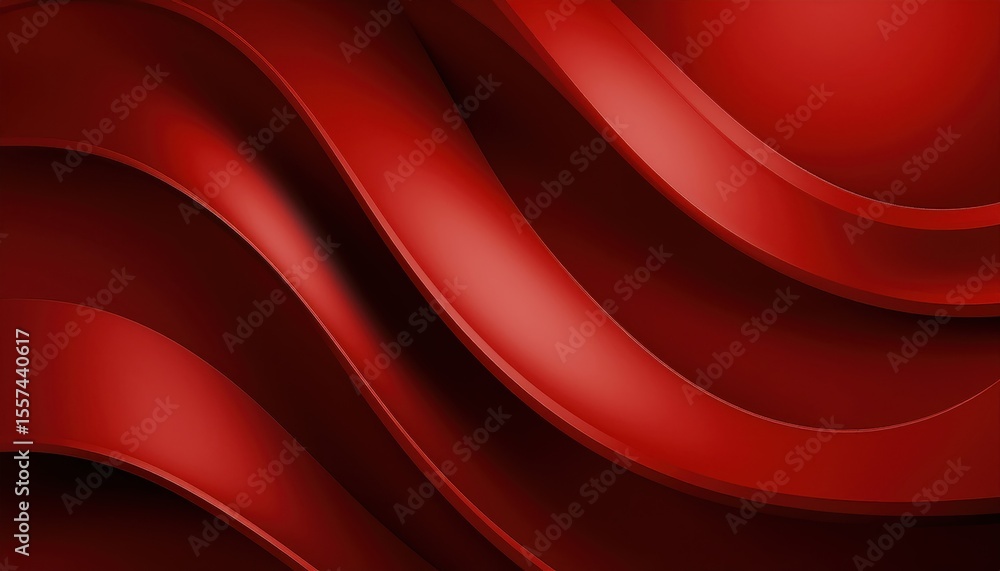Poster abstract red wave background with textured gradient curves and smooth folds for branding or digital 