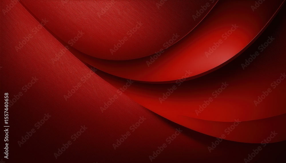 Poster abstract red wave background with textured gradient curves and smooth folds for branding or digital 