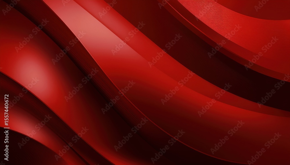 Poster abstract red wave background with textured gradient curves and smooth folds for branding or digital 