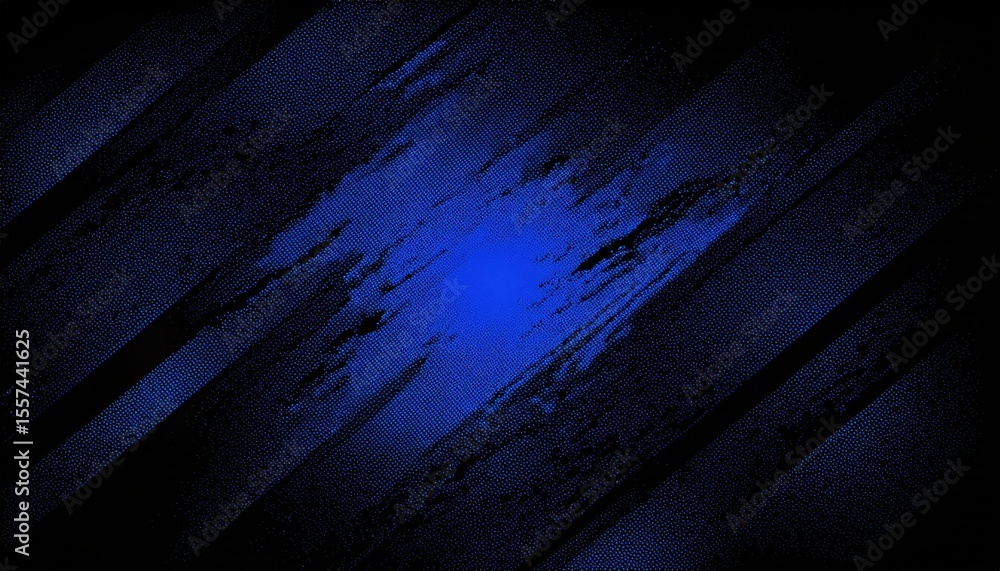 Aufkleber abstract blue digital glitch texture with diagonal halftone patterns and pixelated grunge design for