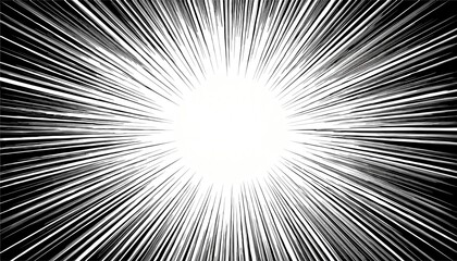  dramatic black white manga speed lines background comic burst frame for action scenes posters or digital art overlays