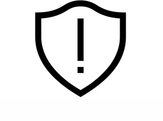 Security alert presented in a shield icon symbolizes protection against threats, emphasizing...