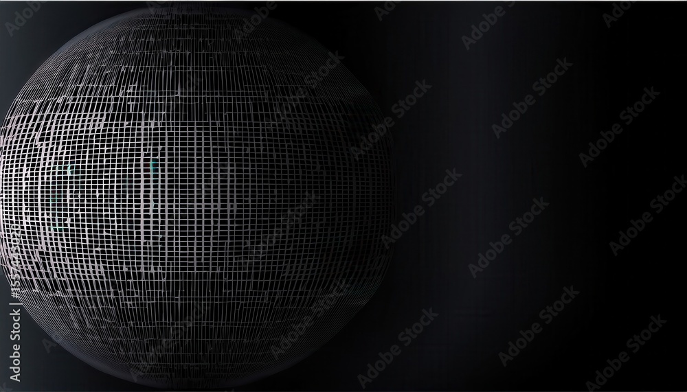 Poster abstract geometric design with dark metallic texture and subtle glowing circle pattern