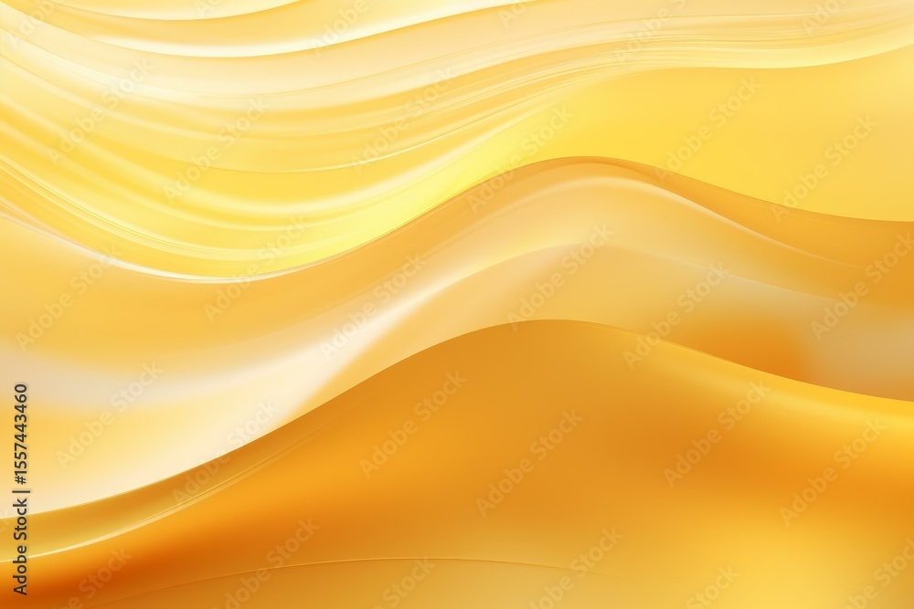 Aufkleber Smooth yellow and orange lines flowing and creating a wavy pattern, ideal for backgrounds and textures