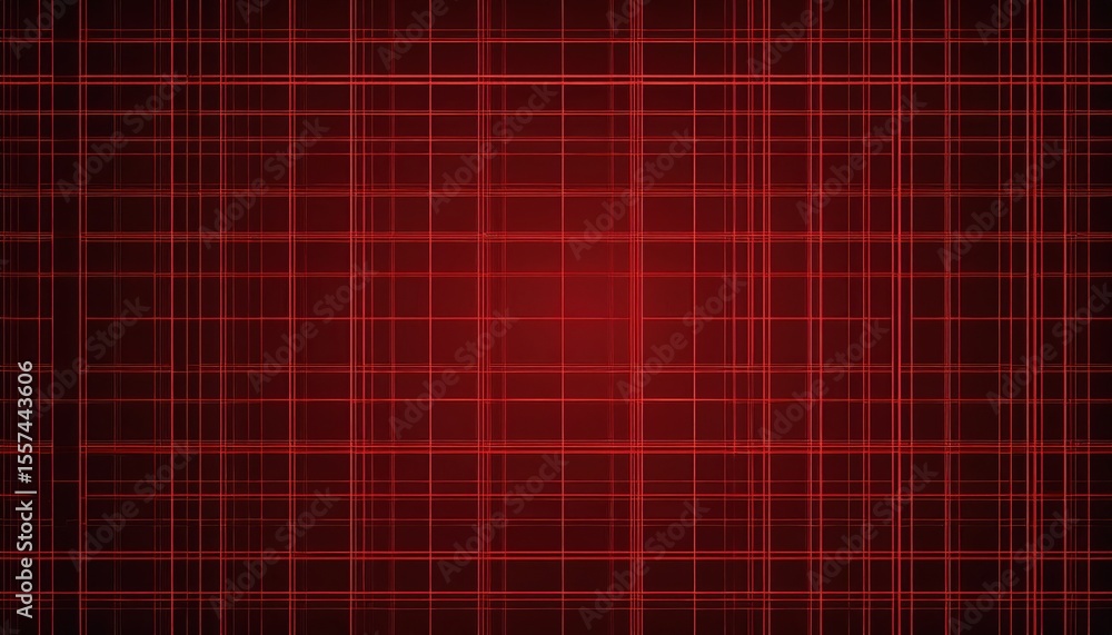 Poster red geometric lines forming abstract grid pattern on dark background suitable for modern design, tec