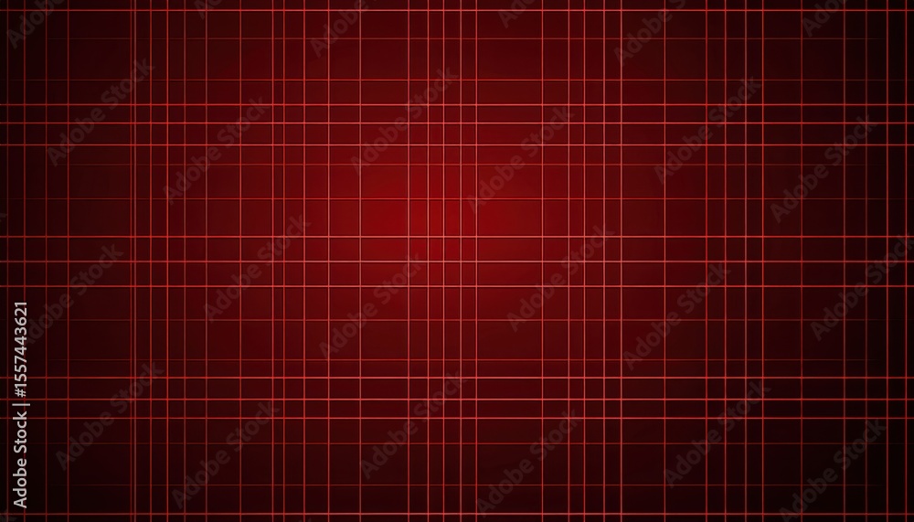 Poster red geometric lines forming abstract grid pattern on dark background suitable for modern design, tec