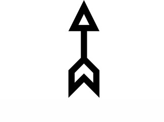 Minimalist arrow pointing upward conveys direction with simple elegance and modern appeal on a...