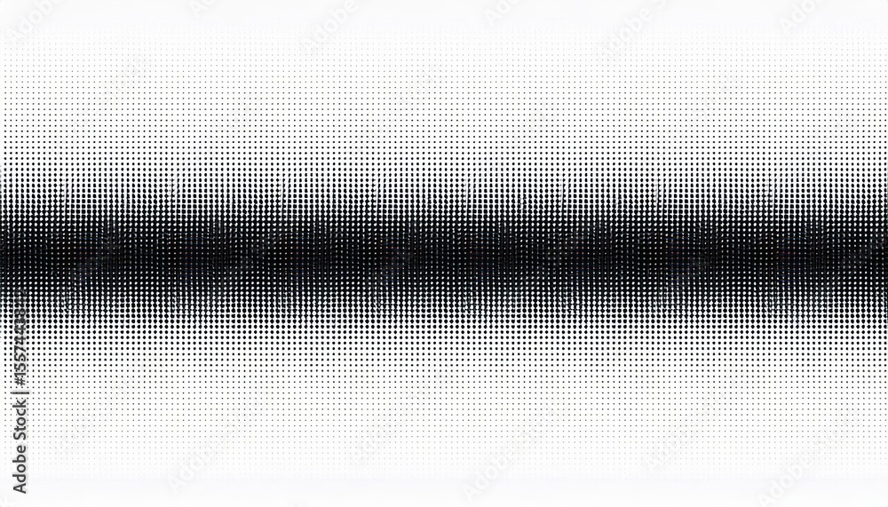 Poster black and white halftone pattern abstract design with fluctuating soundwave like dots for creative g