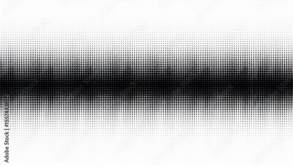 Poster black and white halftone pattern abstract design with fluctuating soundwave like dots for creative g