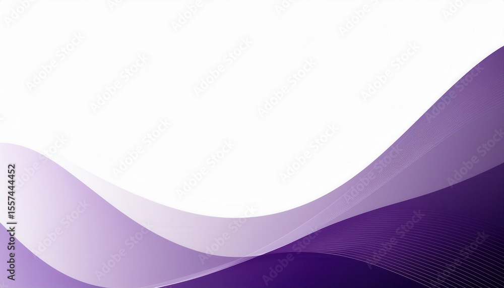 Aufkleber abstract purple wave design with smooth gradient curves, soft modern background for digital projects