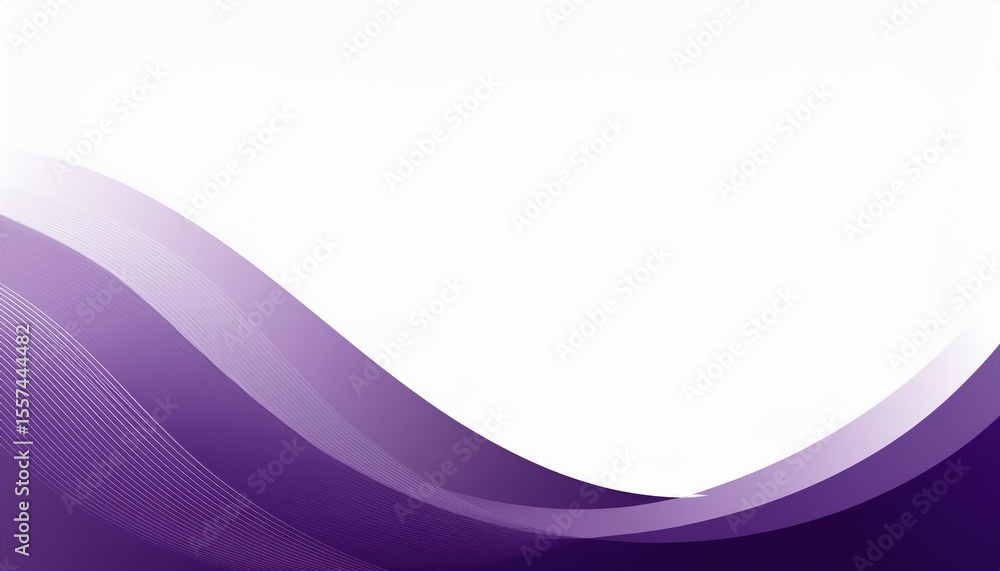 Poster abstract purple wave design with smooth gradient curves, soft modern background for digital projects