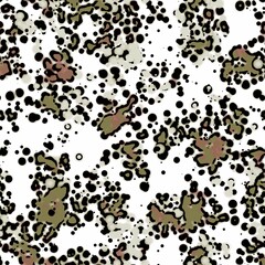 Abstract grunge background with black, army brown, pinkish brown  and light grey brush strokes.  Hand drawn texture. Modern graphic design. Seamless pattern