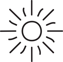 Symbole solaire graphique pour interface m&eacute;t&eacute;o