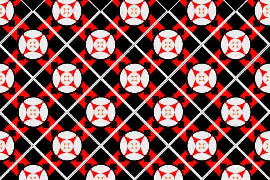 seamless pattern with red hearts