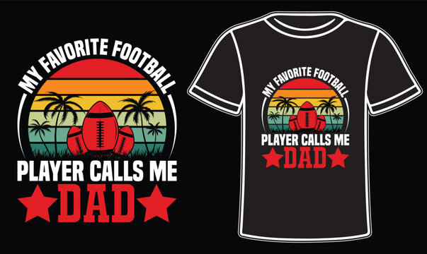 Fototapeta American football t-shirt design