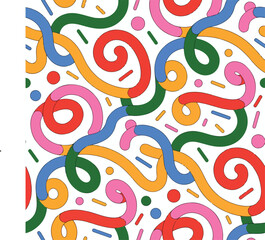 Colorful Blob Pattern Abstract Background &ndash; Vibrant Organic Shapes Design

