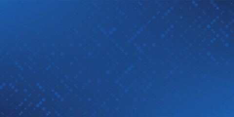 Glowing blue dotted wallpaper. Abstract curved round dot grid texture. Circle halftone pattern background. Dark navy backdrop for technology, business, news, healthcare, medicine design