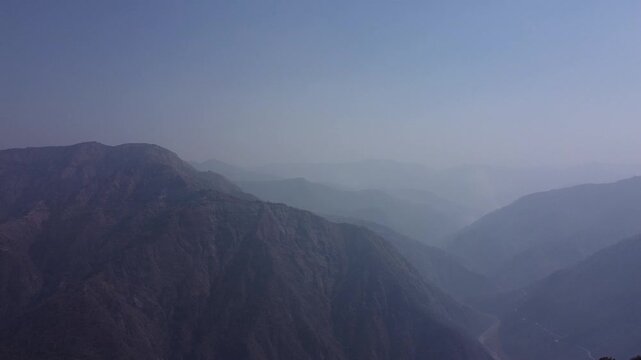 An aerial view from Chota Kailash, near Haldwani, Uttarakhand