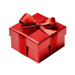 Stunning Red Gift Box Perfect for Holiday Presents  Celebrations  Festive Packaging Design white background against transparent Background