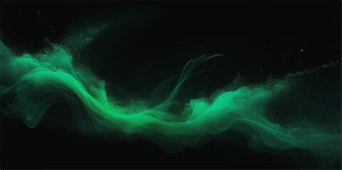 Flowing blue light with smoke and glowing abstract patterns