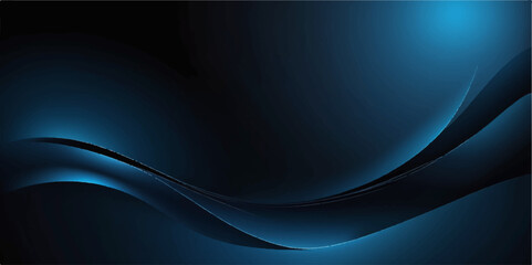 Abstract blue background with flowing light lines and futuristic wave patterns
