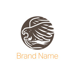 Naklejka premium Vector logo design, a holiday illustration with nature and bird elements